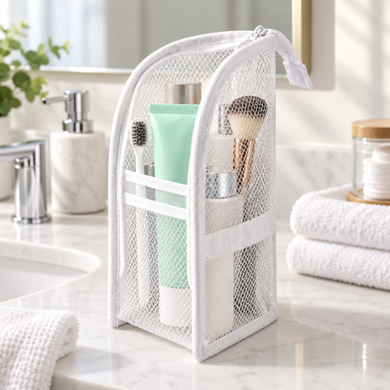 Makeup Bag, Travel Toiletry Bag with Easy Access Opening, Self Standing Cosmetic Organizer for Gym and Weekend Trips_05