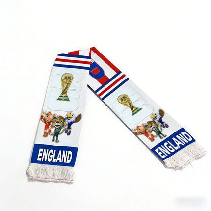 UK Flag Football Fan Scarf with Soft Knit Fabric | Comfortable Supporter Accessory for World Cup Matches