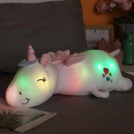 Plush Unicorn Night Light with Soothing LED Glow | Soft Stuffed Animal for Relaxed Bedtime
