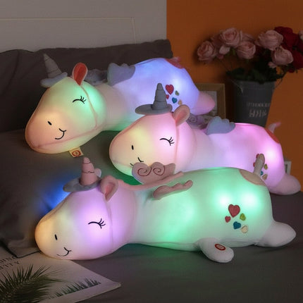Plush Unicorn Night Light with Soothing LED Glow | Soft Stuffed Animal for Relaxed Bedtime