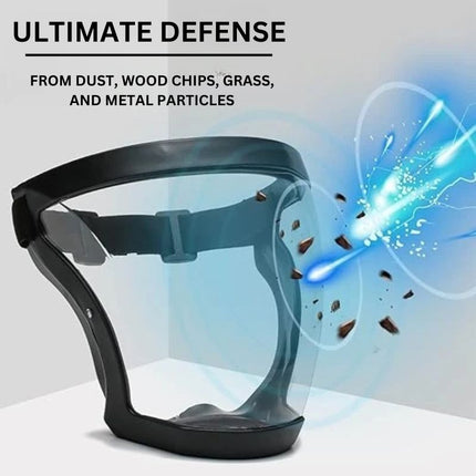 Face Shield with Anti Fog Coating, Lightweight Clear Visor Fits Over Glasses, Protection from Dust and Flying Debris