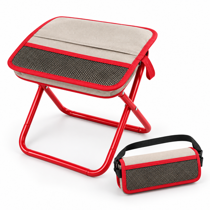 Lightweight Stool, Ultralight Folding Stool with Carry Strap, Portable Camping Stool for Outdoor Seating and Fishing_03