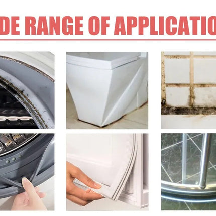 Mold Remover Gel for Tile Grout, Thick Cleaning Gel for Washing Machine Seals and Fridge Gaskets