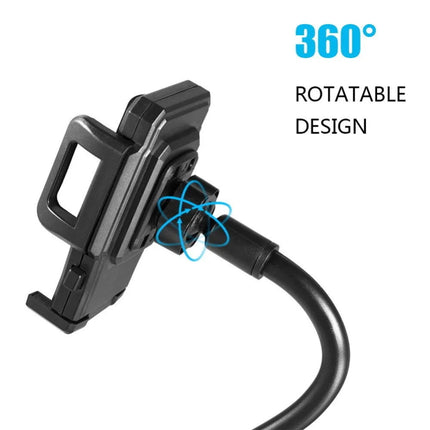 Car Phone Mount with Adjustable Grip and 360 Degree Rotation, One-Hand Phone Holder for All Phones and Car Models