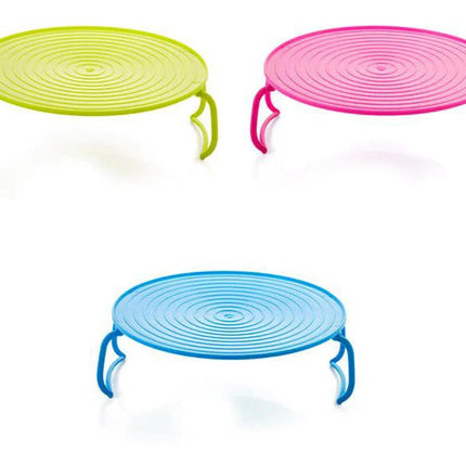 Microwave Cooking Tray with Insulated Side Holders, Two Tier Microwave Rack for Heating Two Dishes at Once