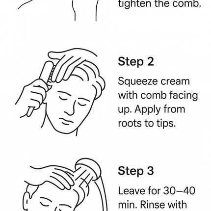 Hair Color Cream with Comb Applicator, Gray Coverage Hair Dye in 3 Shades, for At Home Root Touch Ups