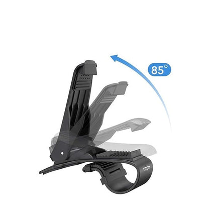 Dashboard Phone Holder for Car, Eye-Level Mount with Adjustable Grip and 360 Rotation, One-Hand Use, Fits All Phones