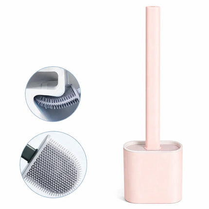 Silicone Toilet Brush with Ergonomic Handle | Easy Cleaning for Hygiene