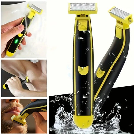 Waterproof Portable Electric Shaver, Compact Razor for Fast and Easy Grooming at Home, in the Gym Bag or on the Road