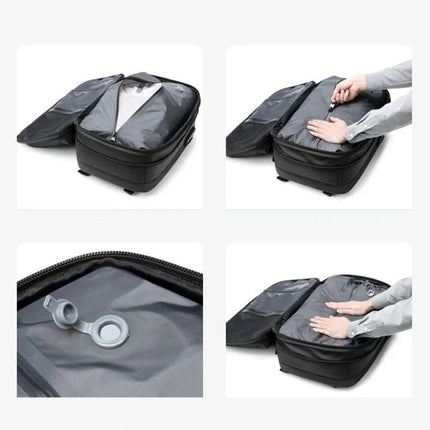 Vacuum Compression Travel Backpack with Multiple Compartments | Space-Saving Design for Stress-Free Packing