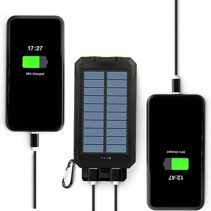 High-Capacity Solar Power Bank with Dual USB Ports | Portable Charger for Outdoor Adventures