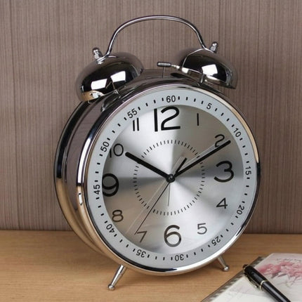 Vintage Double Bell Alarm Clock with Loud Chime | Classic Metal Design for Easy Wake-Up