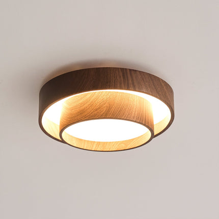 LED Ceiling Lamp with Walnut Finish for Soft Ambient Lighting | Modern Design for Living Spaces