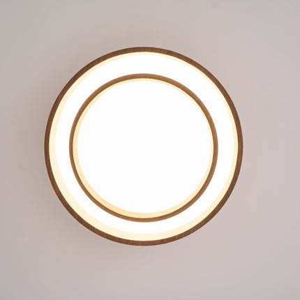 LED Ceiling Lamp with Walnut Finish for Soft Ambient Lighting | Modern Design for Living Spaces