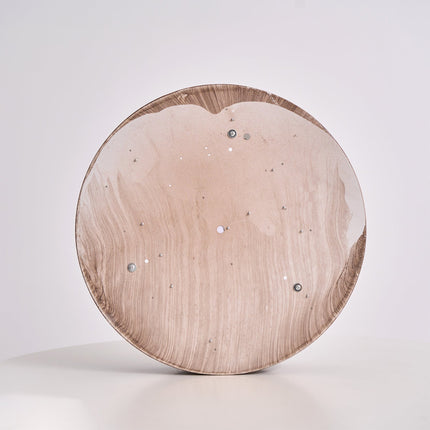 LED Ceiling Lamp with Walnut Finish for Soft Ambient Lighting | Modern Design for Living Spaces