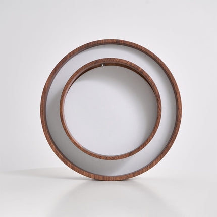 LED Ceiling Lamp with Walnut Finish for Soft Ambient Lighting | Modern Design for Living Spaces