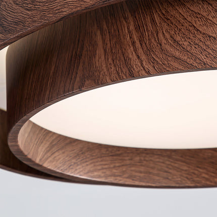 LED Ceiling Lamp with Walnut Finish for Soft Ambient Lighting | Modern Design for Living Spaces