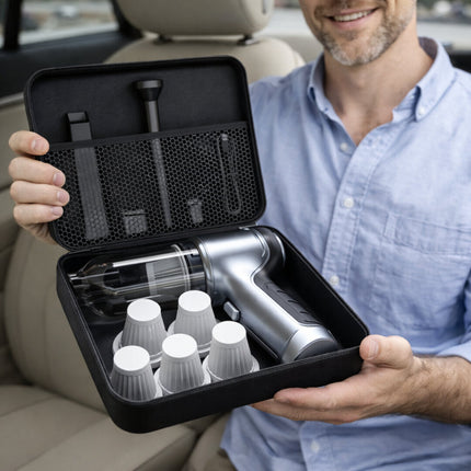 Vacuum Case Storage Box for Handheld Cleaner Organization | Dust Cover Design for Travel and Home Use