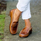 Penny Loafers for Men, Mens Loafers Leather Slip On with Padded Insole, Classic Mens Dress Shoes for Work and Leisure