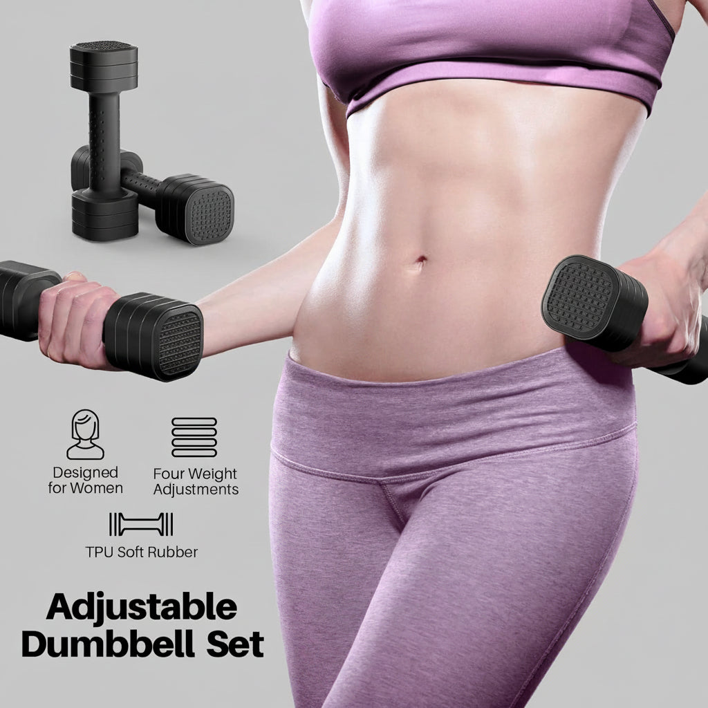 Versatile Adjustable Dumbbells Set with Soft Grip Handles | Compact Hand Weights for Home Workouts 4