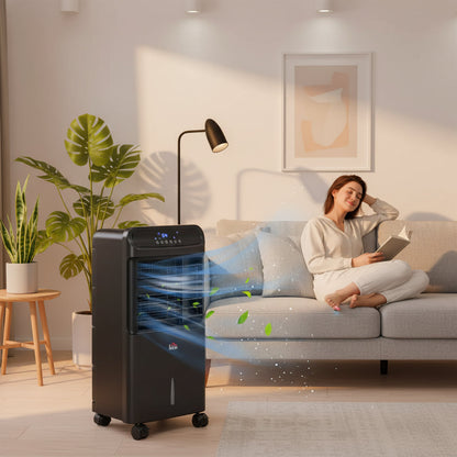 Versatile Portable Swamp Cooler | 3-in-1 Evaporative Cooling Fan with 12-Hour Timer for Efficient Comfort 0