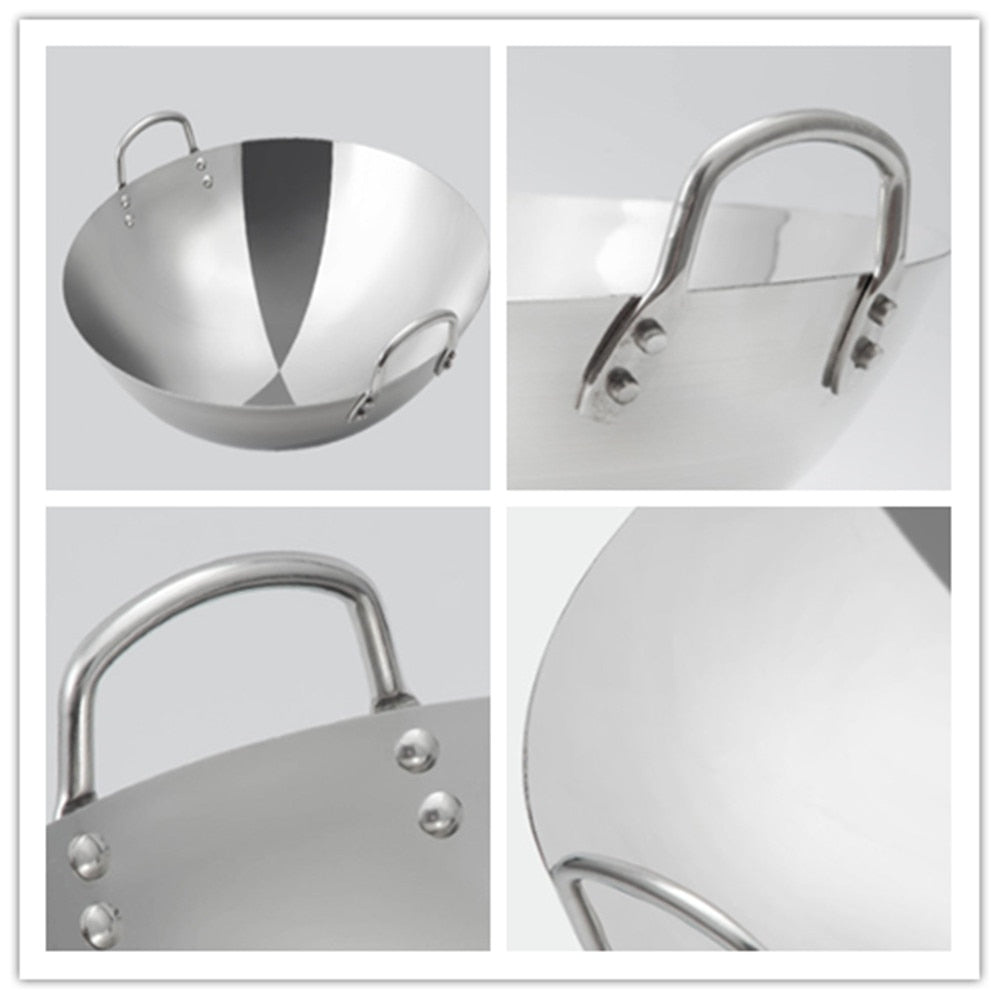 Versatile Stainless Steel Wok with Eco-Friendly Design | Available in 4 Sizes for Healthy Cooking 2