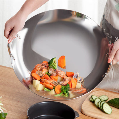 Versatile Stainless Steel Wok with Eco-Friendly Design | Available in 4 Sizes for Healthy Cooking 4
