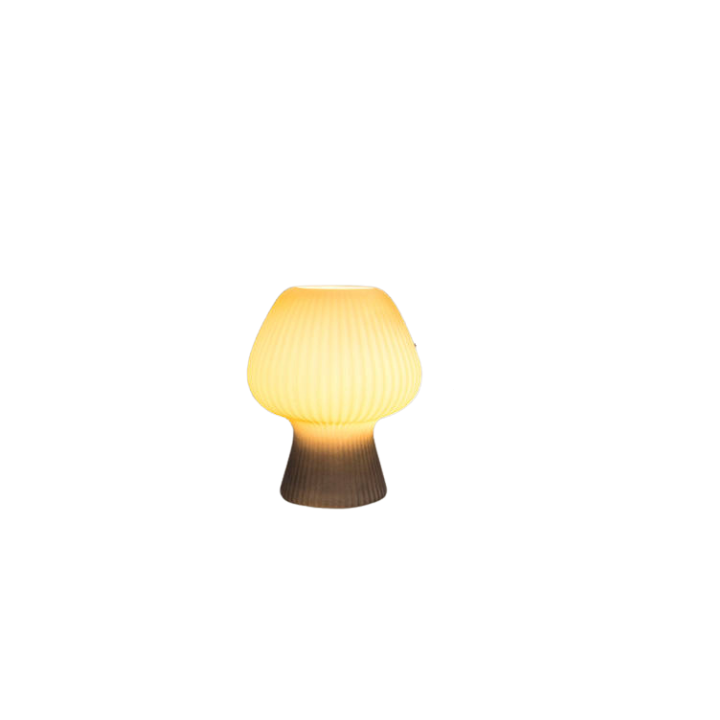Vintage Charm | Table Lamp with Dimmable Glow & Ribbed Glass Design | Elegant Bedside Lighting for Cozy Spaces 0