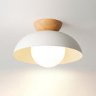 Flush Mount Ceiling Lights, Dome Kitchen Light Fixture with Frosted Glass Shade, Dining Room Light Fixture for Bedroom_01
