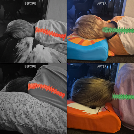 Toddler Sensory Pillow with Lion Tail & Fox Ears | Calming Tactile Comfort for Peaceful Sleep
