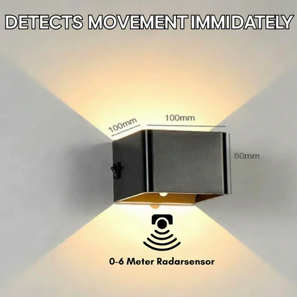 LED Wall Light with Motion Sensor for Easy Home Lighting | Rechargeable Cube Lamp for Cozy Atmosphere