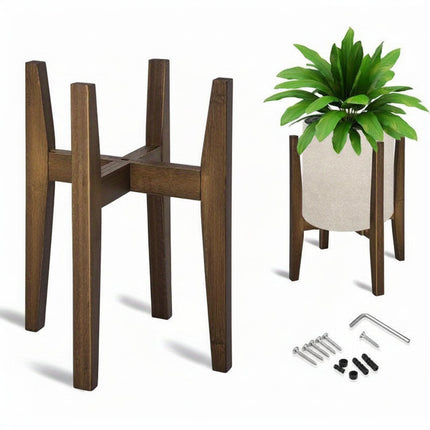 Adjustable Plant Stand with Marble Top | Versatile Indoor/Outdoor Display for Pots 8-12 Inches