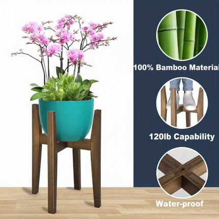 Adjustable Plant Stand with Marble Top | Versatile Indoor/Outdoor Display for Pots 8-12 Inches