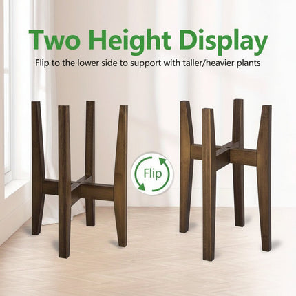 Adjustable Plant Stand with Marble Top | Versatile Indoor/Outdoor Display for Pots 8-12 Inches