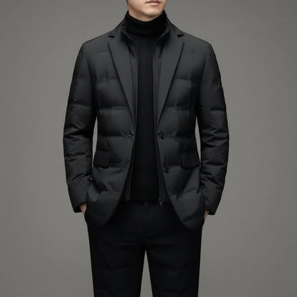 Waterproof Men's Winter Jacket with Insulated Softshell Fabric | Comfortable Business Casual Coat for Cold Weather