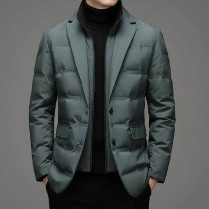 Waterproof Men's Winter Jacket with Insulated Softshell Fabric | Comfortable Business Casual Coat for Cold Weather