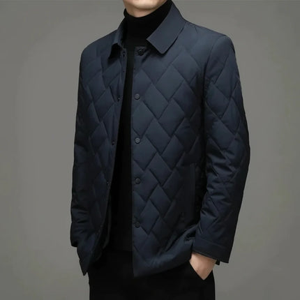 Waterproof Men's Winter Jacket with Insulated Softshell Fabric | Comfortable Business Casual Coat for Cold Weather