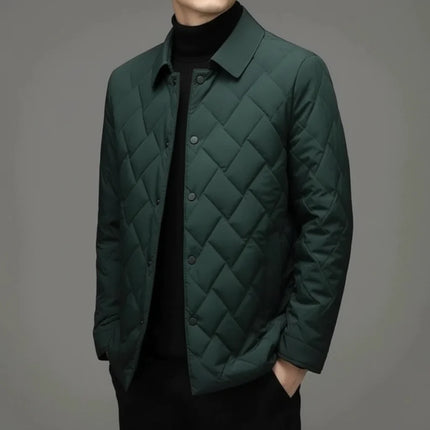 Waterproof Men's Winter Jacket with Insulated Softshell Fabric | Comfortable Business Casual Coat for Cold Weather