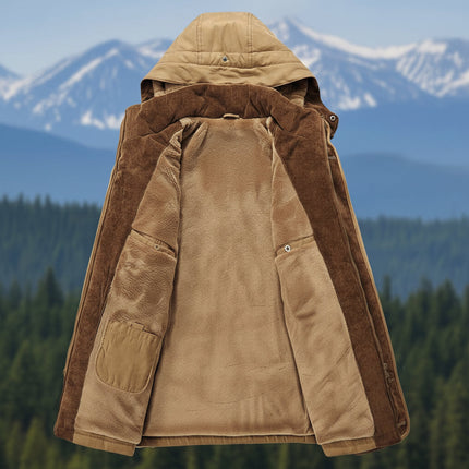 Men's Winter Jacket with Hood and Insulated Design | Windproof Coat for Cold Weather Comfort