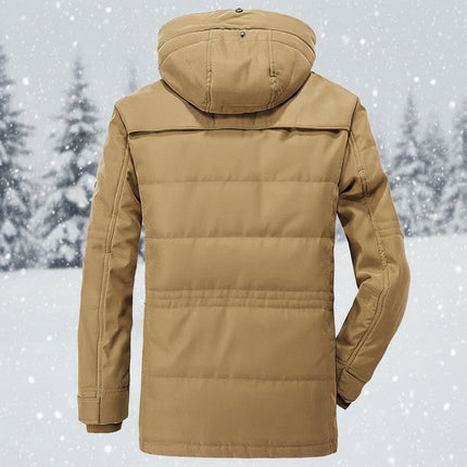 Men's Winter Jacket with Hood and Insulated Design | Windproof Coat for Cold Weather Comfort