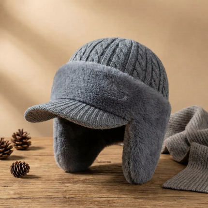 Winter Trapper Hat with Ear Flap Coverage | Lightweight Knit Cap for Cold Weather Protection