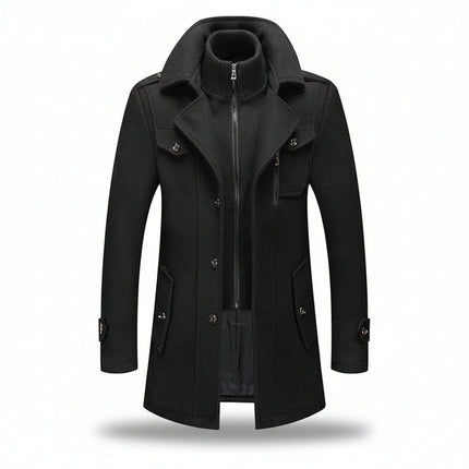 Insulated Men's Winter Coat with Stand-Up Collar | Stylish Blend Fabric for Warmth and Everyday Wear