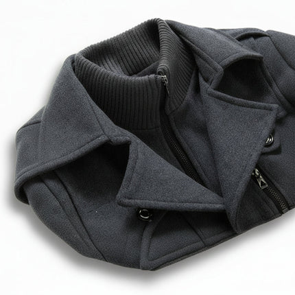Insulated Men's Winter Coat with Stand-Up Collar | Stylish Blend Fabric for Warmth and Everyday Wear