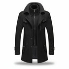 Mens Trench Coat Long Insulated, Winter Coat for Men with Stand Collar, Warm Long Trench Jacket and Overcoat_00