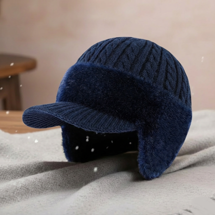 Winter Trapper Hat with Ear Flap Design for Cold Weather | Comfortable Knit Cap for Outdoor Activities