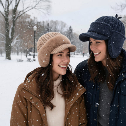 Winter Trapper Hat with Ear Flap Design for Cold Weather | Comfortable Knit Cap for Outdoor Activities