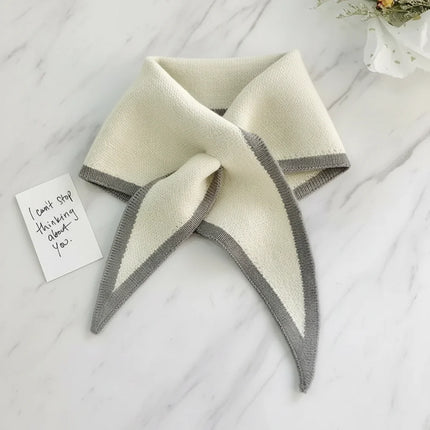 Lightweight Retro Scarf with Contrast Border | Soft Neck Wrap for Everyday Style and Comfort
