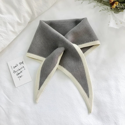 Lightweight Retro Scarf with Contrast Border | Soft Neck Wrap for Everyday Style and Comfort