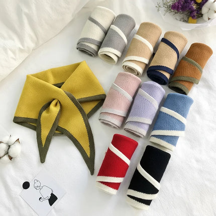 Lightweight Retro Scarf with Contrast Border | Soft Neck Wrap for Everyday Style and Comfort