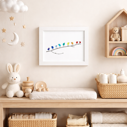 Wall Art for Bedroom, Sea Glass Art with Driftwood Bird Design, Coastal Wall Decor and Beach Decor for Living Room_02